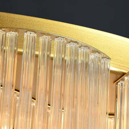 Contemporary Glass Round 7/11-Light Semi-Flush Ceiling Light