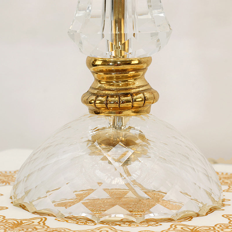 Traditional Brass Crystal Jellyfish Table Lamp