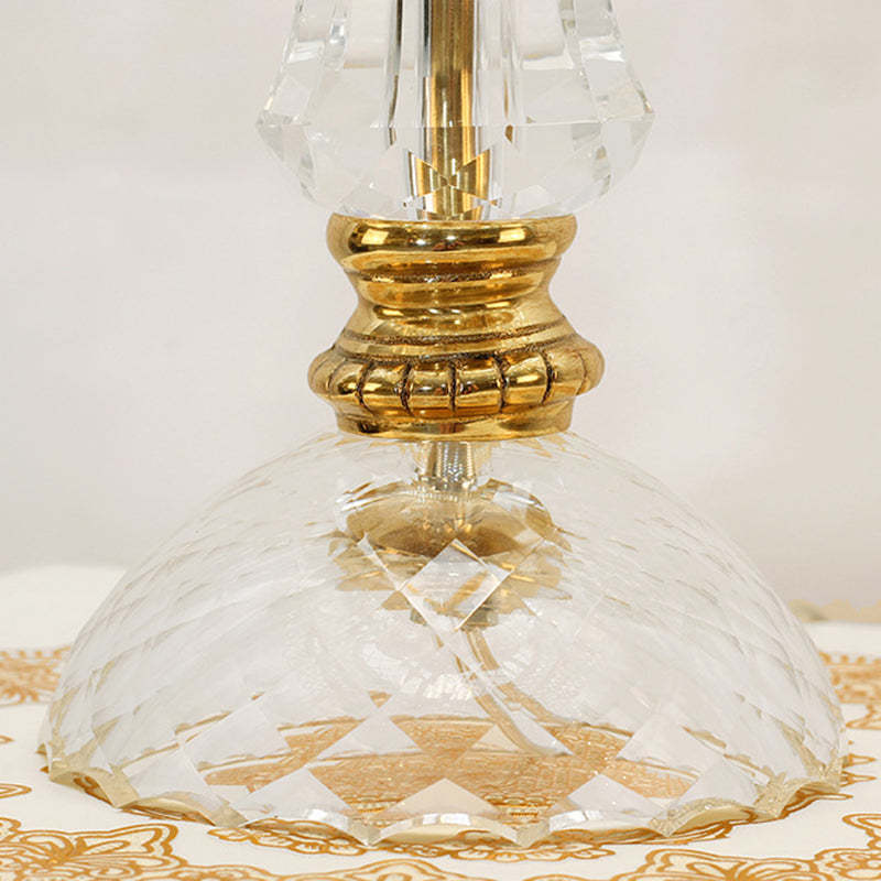 Traditional Brass Crystal Jellyfish Table Lamp