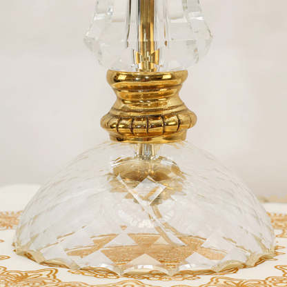 Traditional Brass Crystal Jellyfish Table Lamp