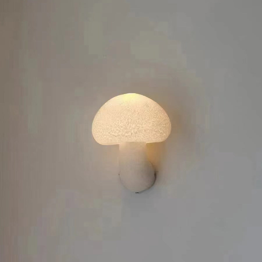 Contemporary Mushroom Resin LED Outdoor Wall Sconce