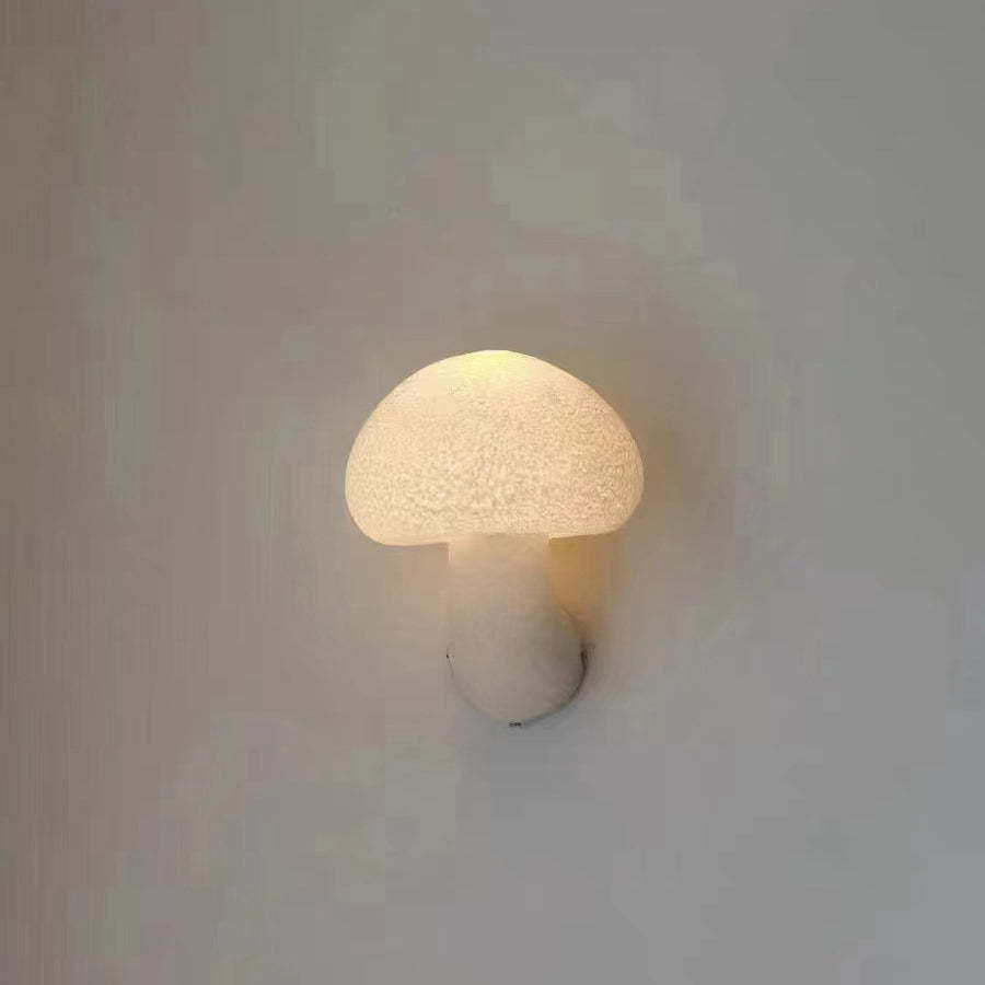 Contemporary Mushroom Resin LED Outdoor Wall Sconce
