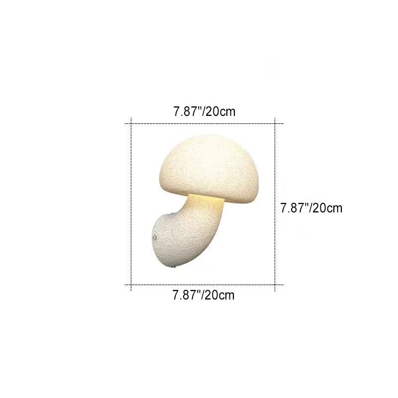 Contemporary Mushroom Resin LED Outdoor Wall Sconce
