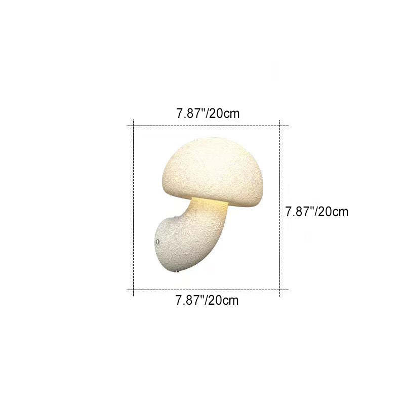Contemporary Mushroom Resin LED Outdoor Wall Sconce