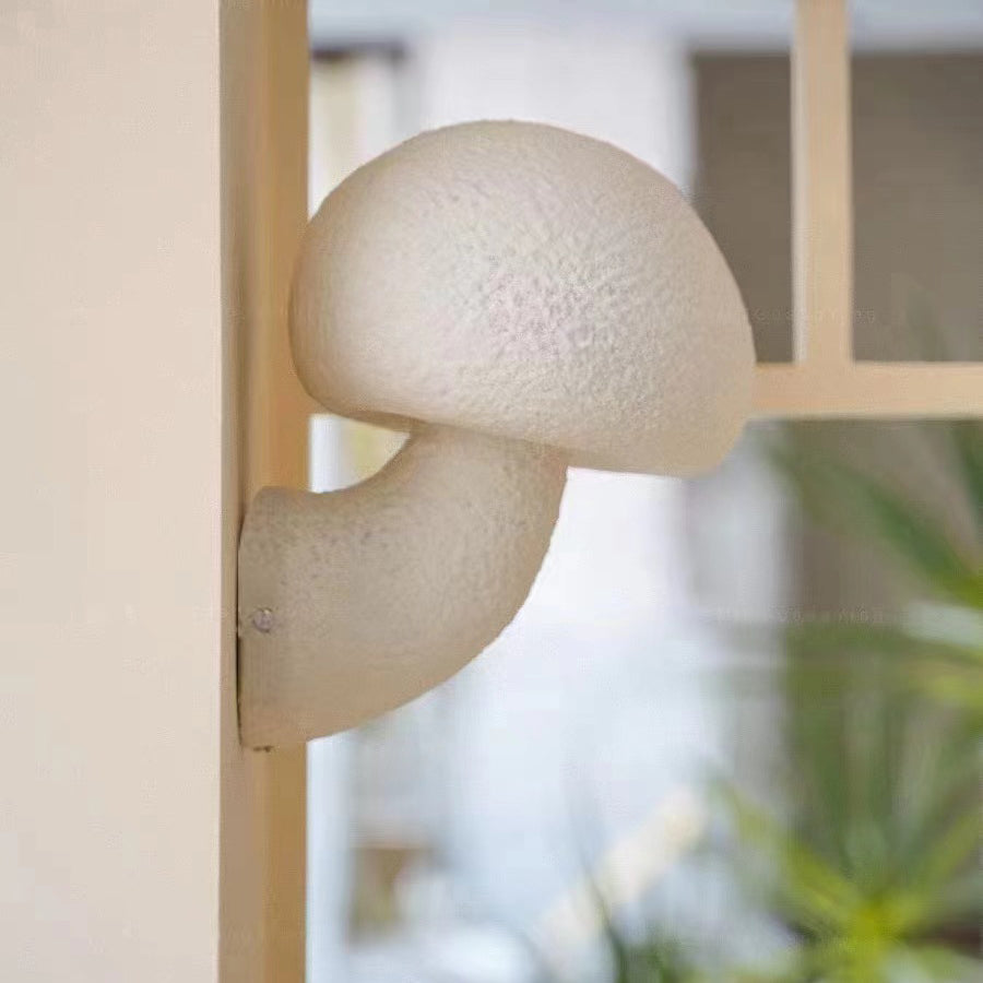 Contemporary Mushroom Resin LED Outdoor Wall Sconce