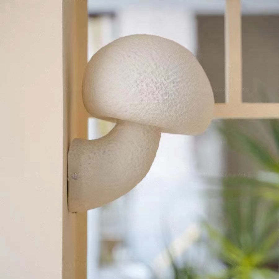 Contemporary Mushroom Resin LED Outdoor Wall Sconce