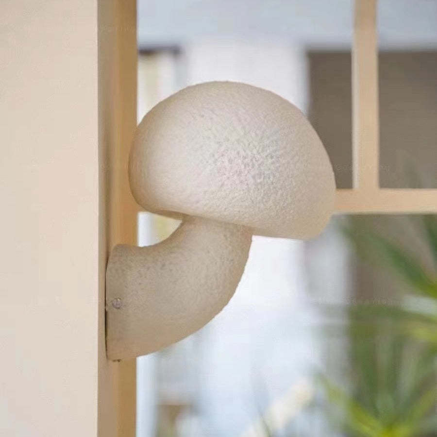 Contemporary Mushroom Resin LED Outdoor Wall Sconce