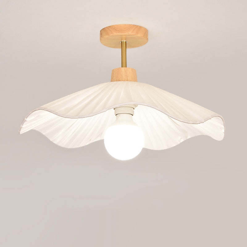 Contemporary Coastal Wood Wave Ceiling Light