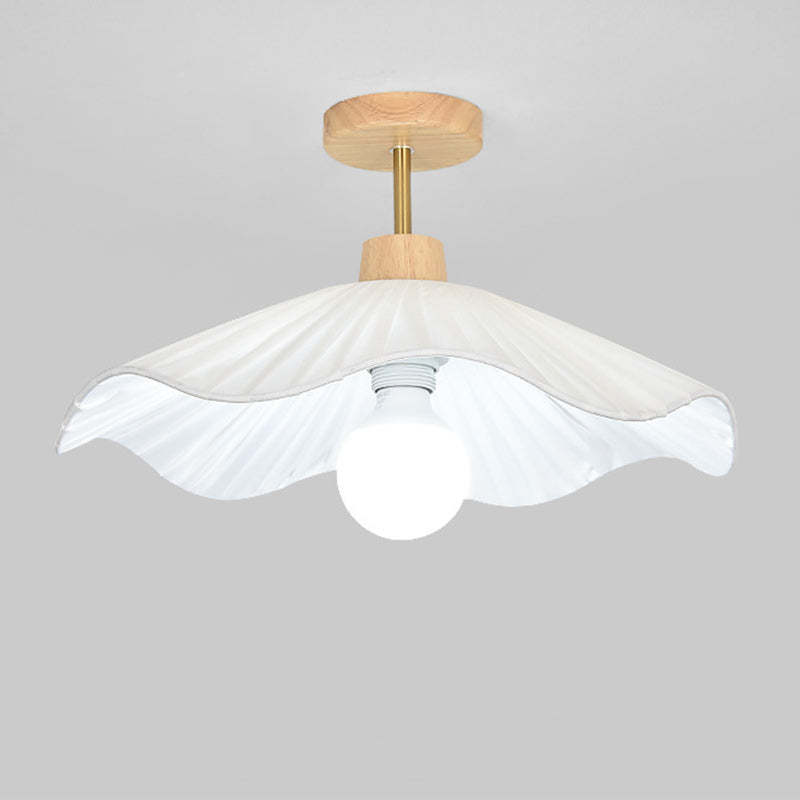 Contemporary Coastal Wood Wave Ceiling Light