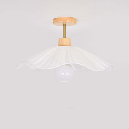 Contemporary Coastal Wood Wave Ceiling Light