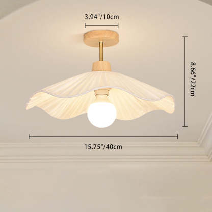 Contemporary Coastal Wood Wave Ceiling Light