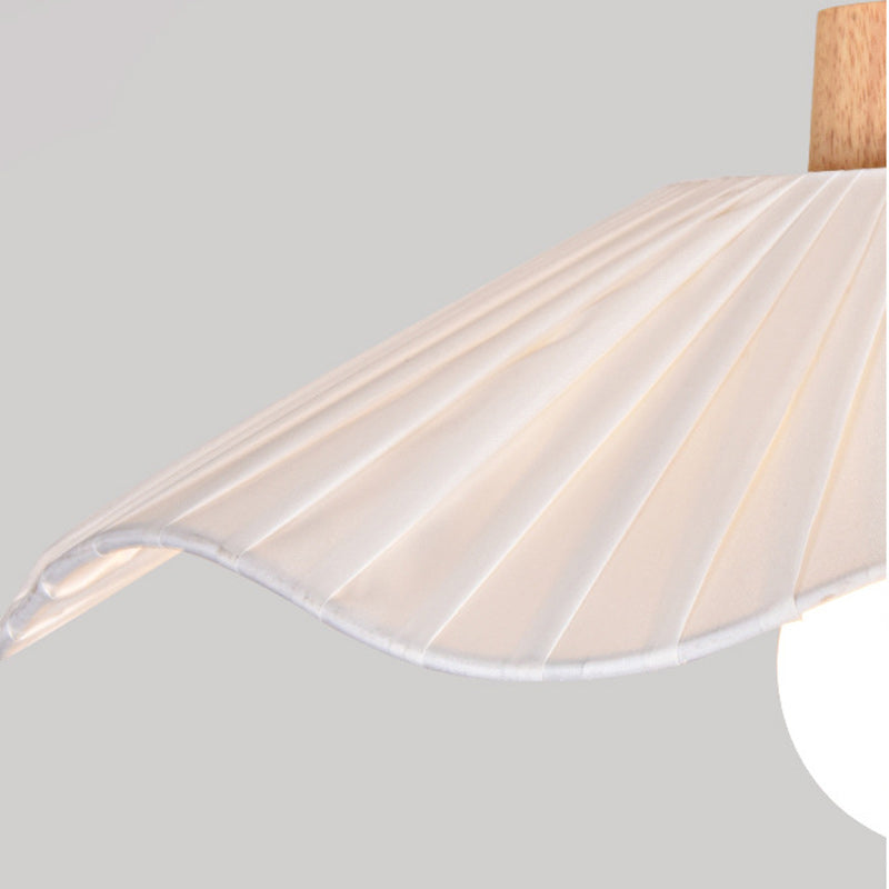 Contemporary Coastal Wood Wave Ceiling Light