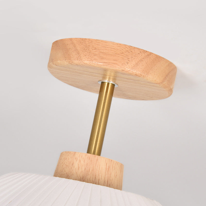 Contemporary Coastal Wood Wave Ceiling Light