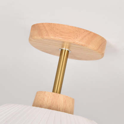 Contemporary Coastal Wood Wave Ceiling Light