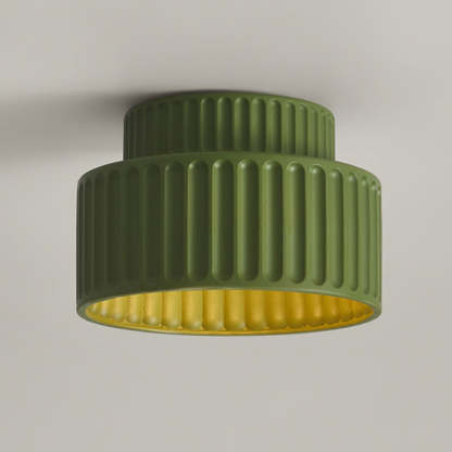Scandinavian Cylinder Plastic Flush Mount Light