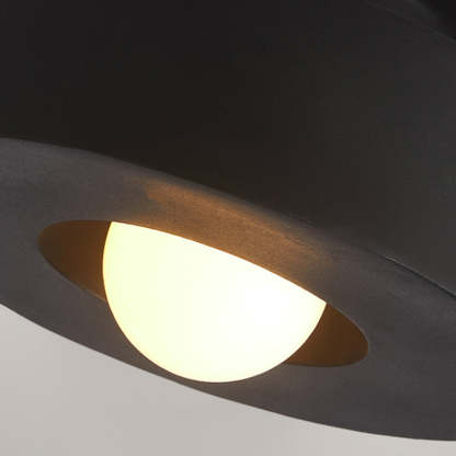 Nordic Round Plastic Semi-Flush Ceiling Light