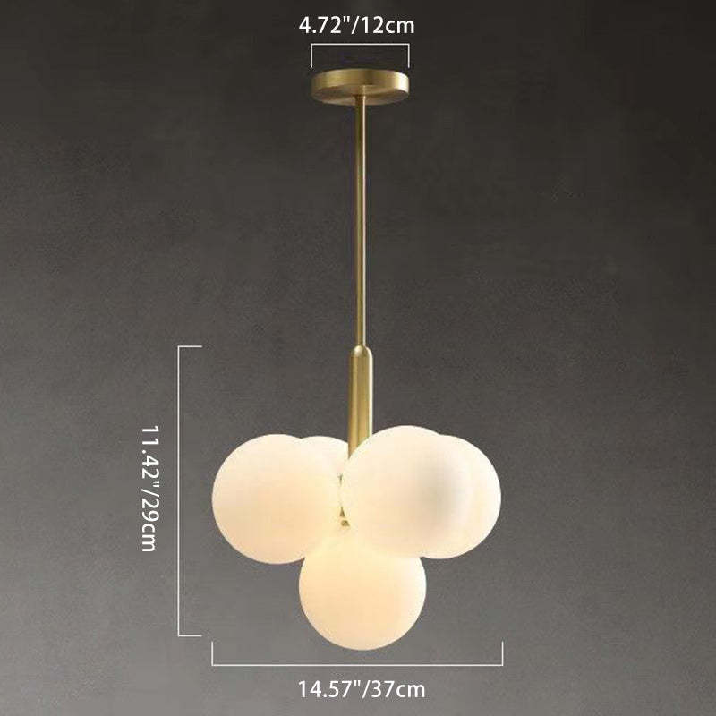 Contemporary Luxe Globe Iron Glass Chandelier