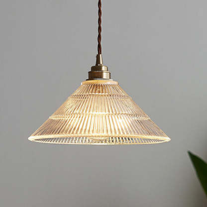 Scandinavian Cone Copper Glass Pendant Light