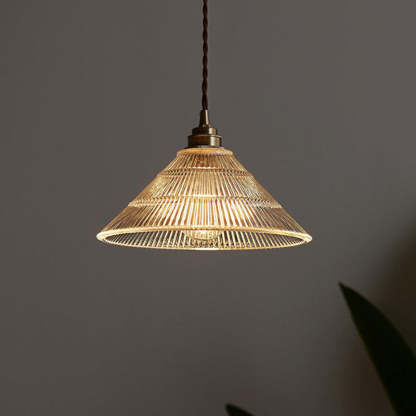 Scandinavian Cone Copper Glass Pendant Light
