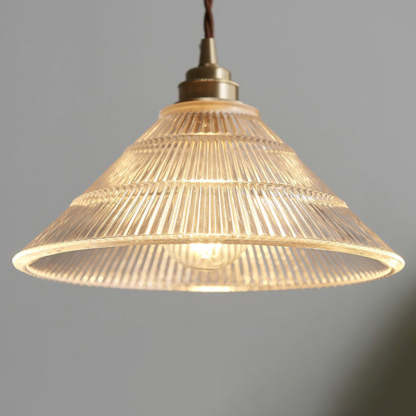 Scandinavian Cone Copper Glass Pendant Light