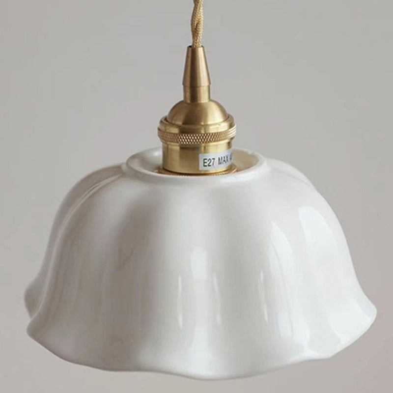 Nordic Dome Copper Ceramic Pendant Light