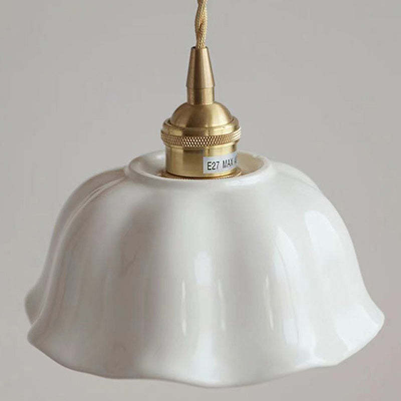 Nordic Dome Copper Ceramic Pendant Light