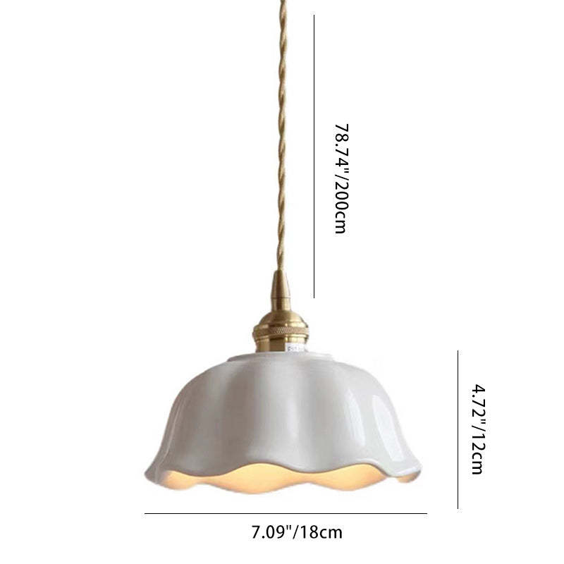 Nordic Dome Copper Ceramic Pendant Light