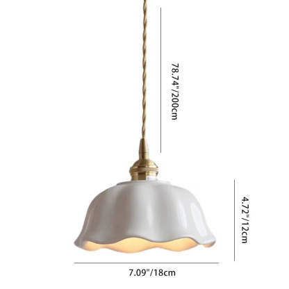 Nordic Dome Copper Ceramic Pendant Light