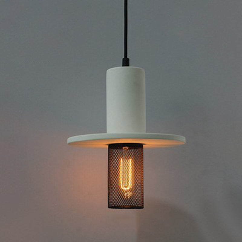 Scandinavian Column Iron Cement Pendant Light