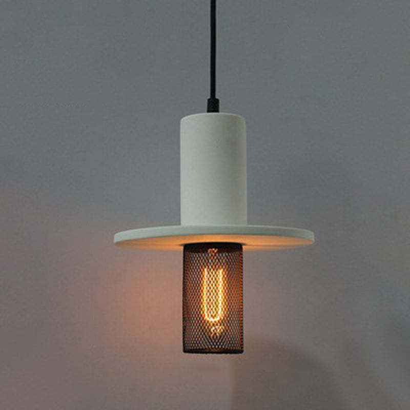 Scandinavian Column Iron Cement Pendant Light