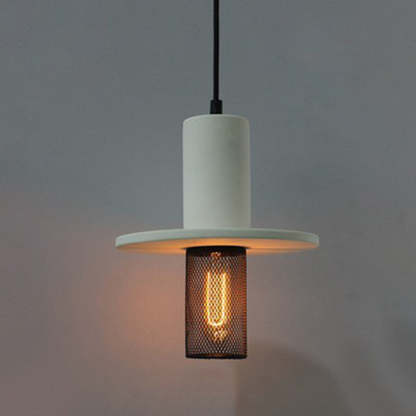 Scandinavian Column Iron Cement Pendant Light