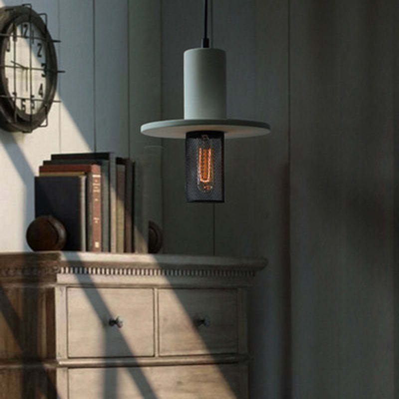 Scandinavian Column Iron Cement Pendant Light