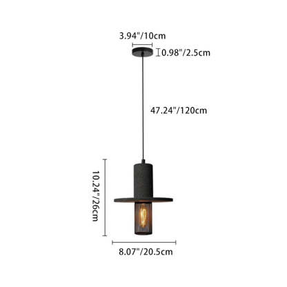 Scandinavian Column Iron Cement Pendant Light