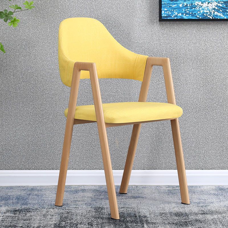 Nordic Iron Fabric Armchair — Gray & Black