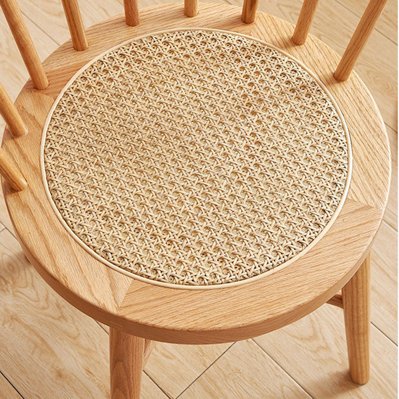 Nordic Rattan Wood Armless Chair