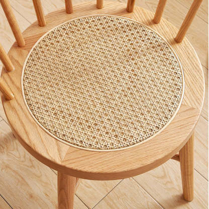 Nordic Rattan Wood Armless Chair
