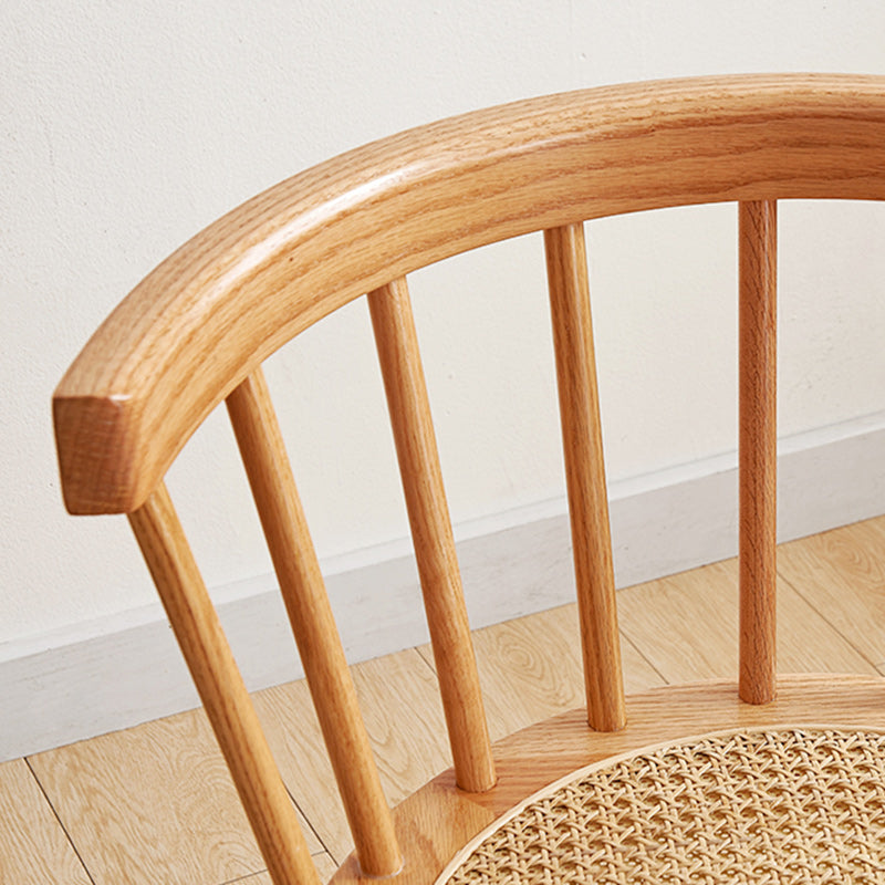 Nordic Rattan Wood Armless Chair