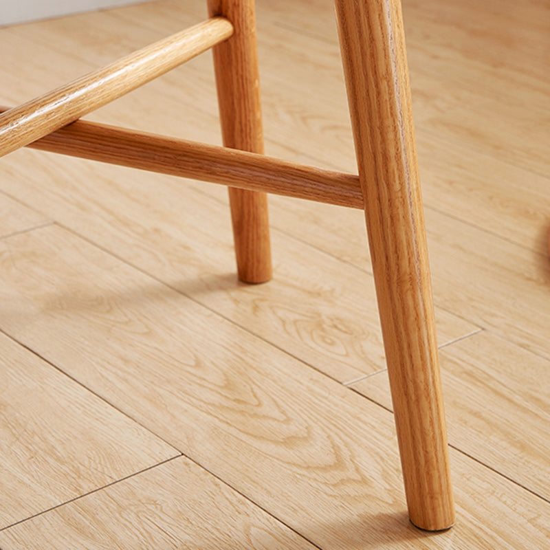 Nordic Rattan Wood Armless Chair