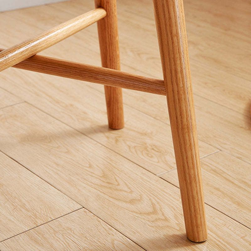 Nordic Rattan Wood Armless Chair