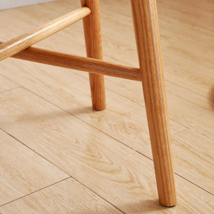 Nordic Rattan Wood Armless Chair