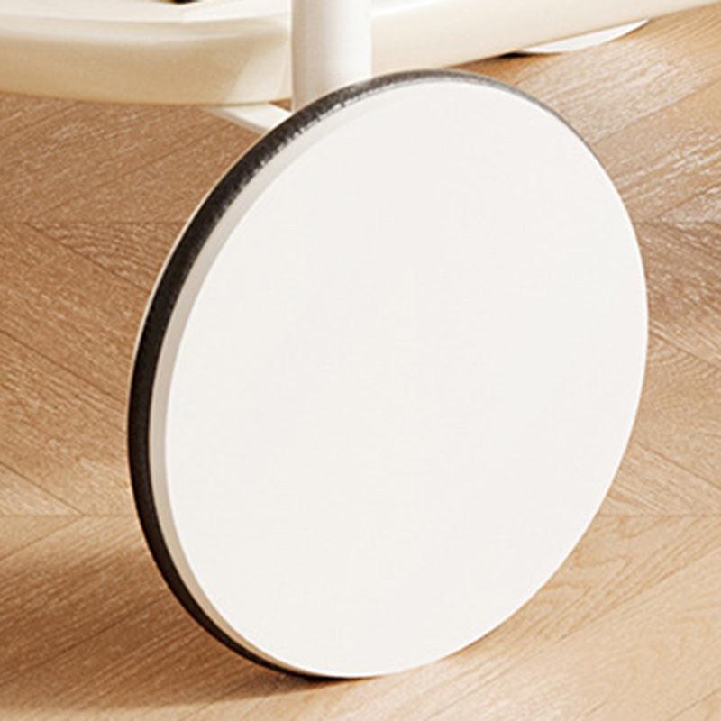 Contemporary Oval Steel Plastic 2-Tier End Table