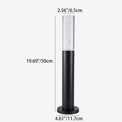 Minimalist Cylinder Aluminum Acrylic LED Landscape Light