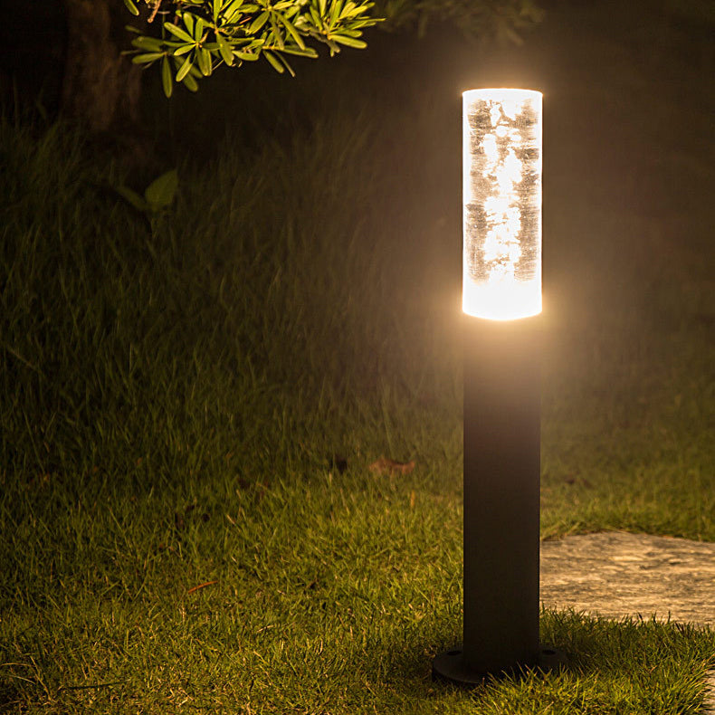 Minimalist Cylinder Aluminum Acrylic LED Landscape Light