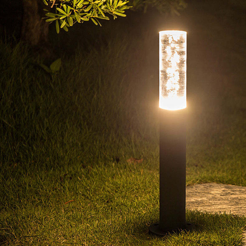 Minimalist Cylinder Aluminum Acrylic LED Landscape Light