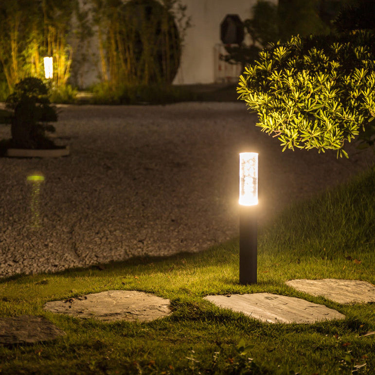 Minimalist Cylinder Aluminum Acrylic LED Landscape Light