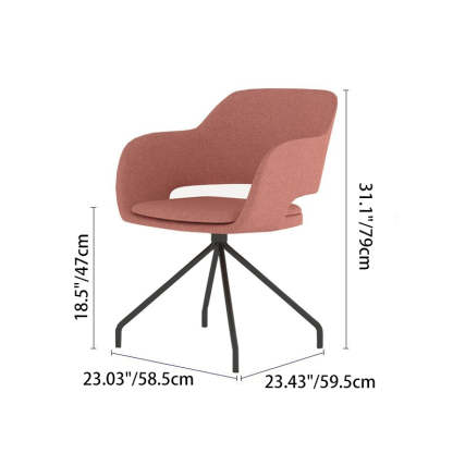 Nordic Oval Steel Leather Armchair