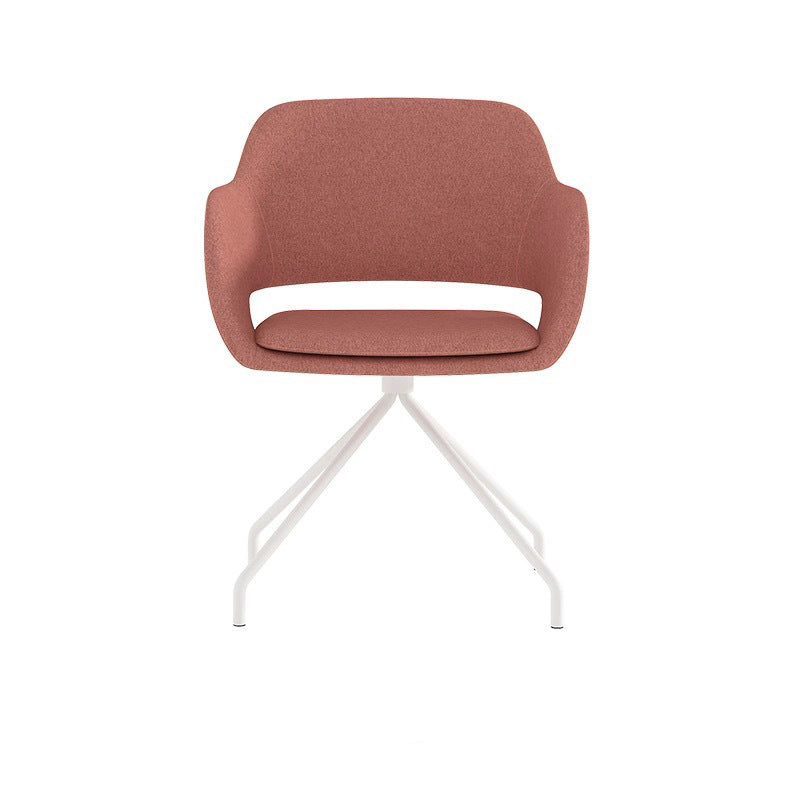 Nordic Oval Steel Leather Armchair