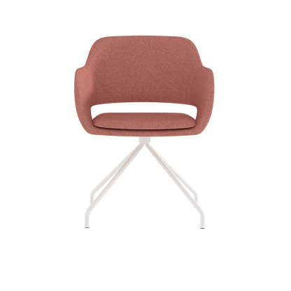 Nordic Oval Steel Leather Armchair