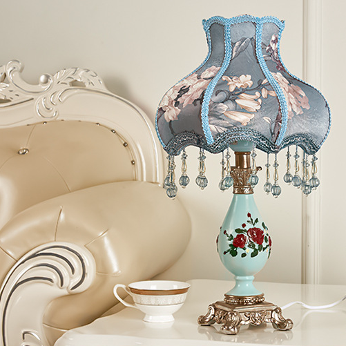 European Vase Resin Fabric Table Lamp