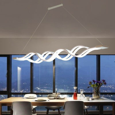 Minimalist Double Loop Wave Aluminum Silicone
